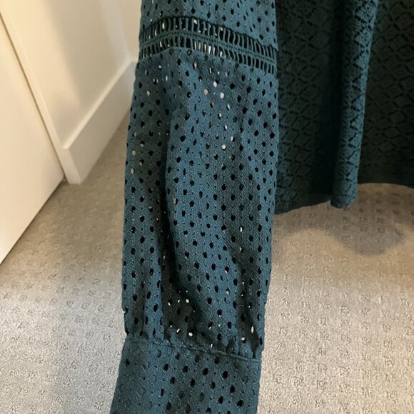 Dark green lace blouse & cami - size S - Picture 2 of 11